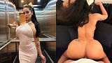 Perfect girl who was shy at first in the elevator but once she hit the switch WOW❗️Lana Myers